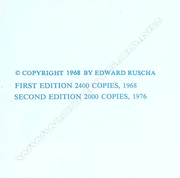 EDWARD RUSCHA: NINE SWIMMING POOLS Image 1++